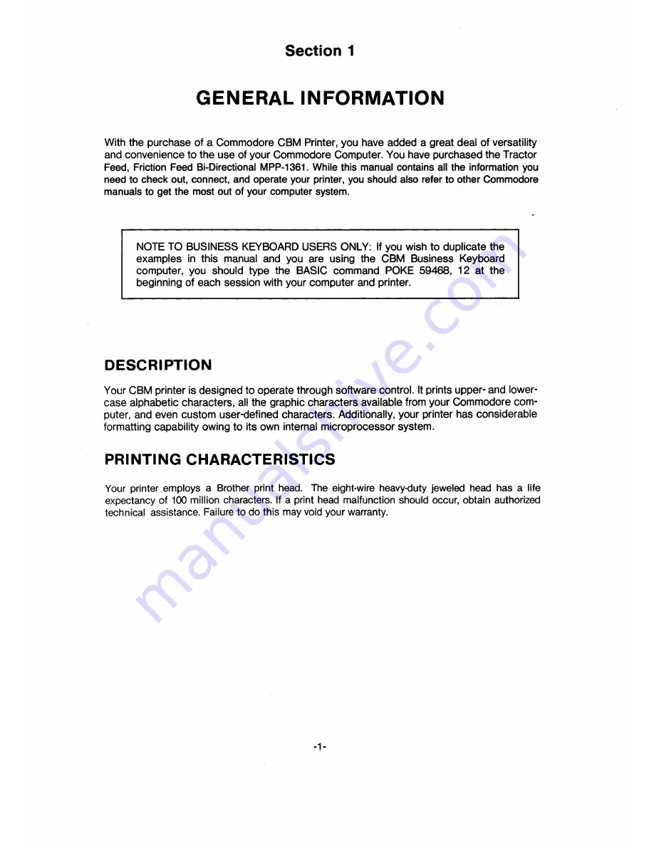 Commodore MPP-1361 User Manual Download Page 6