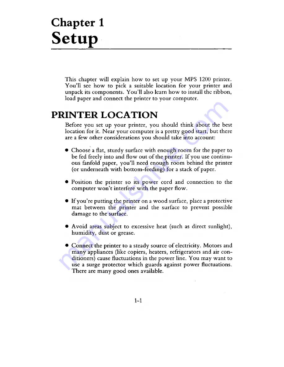 Commodore MPS 1200 User Manual Download Page 11