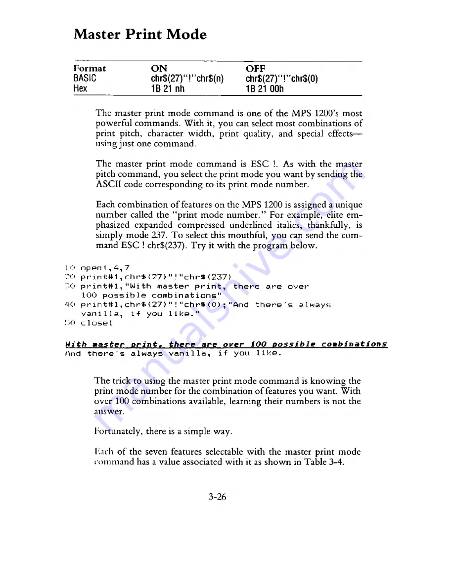 Commodore MPS 1200 User Manual Download Page 76