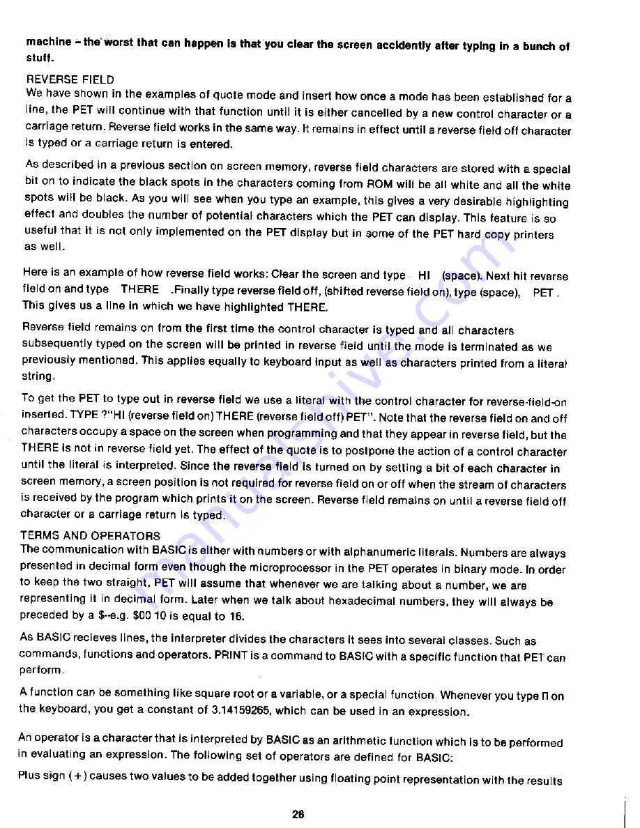 Commodore PET 2001-8 User Manual Download Page 30