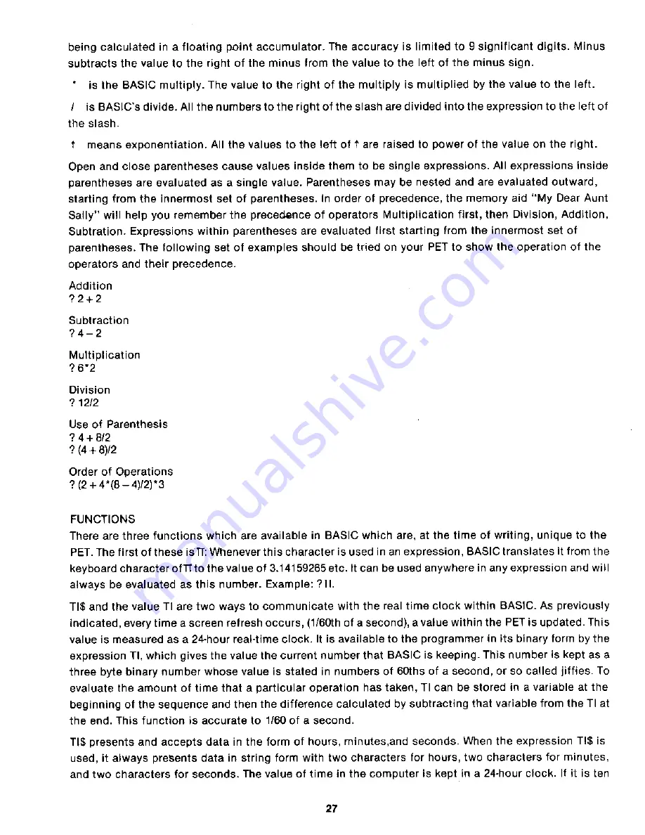 Commodore PET 2001-8 User Manual Download Page 31