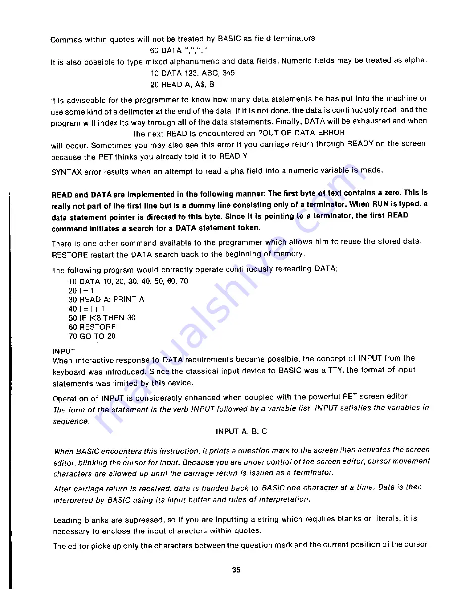 Commodore PET 2001-8 User Manual Download Page 39