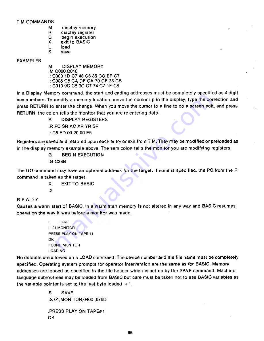 Commodore PET 2001-8 User Manual Download Page 98