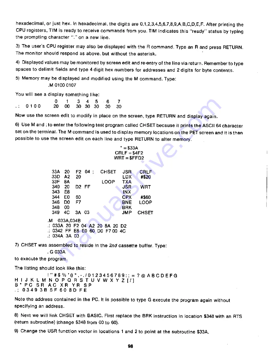 Commodore PET 2001-8 Скачать руководство пользователя страница 100