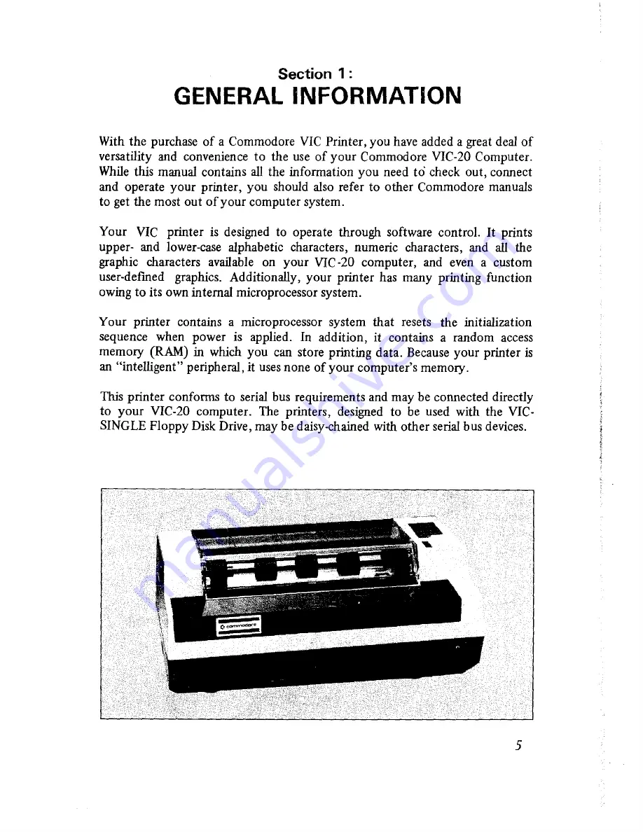 Commodore VIC-1515 User Manual Download Page 5