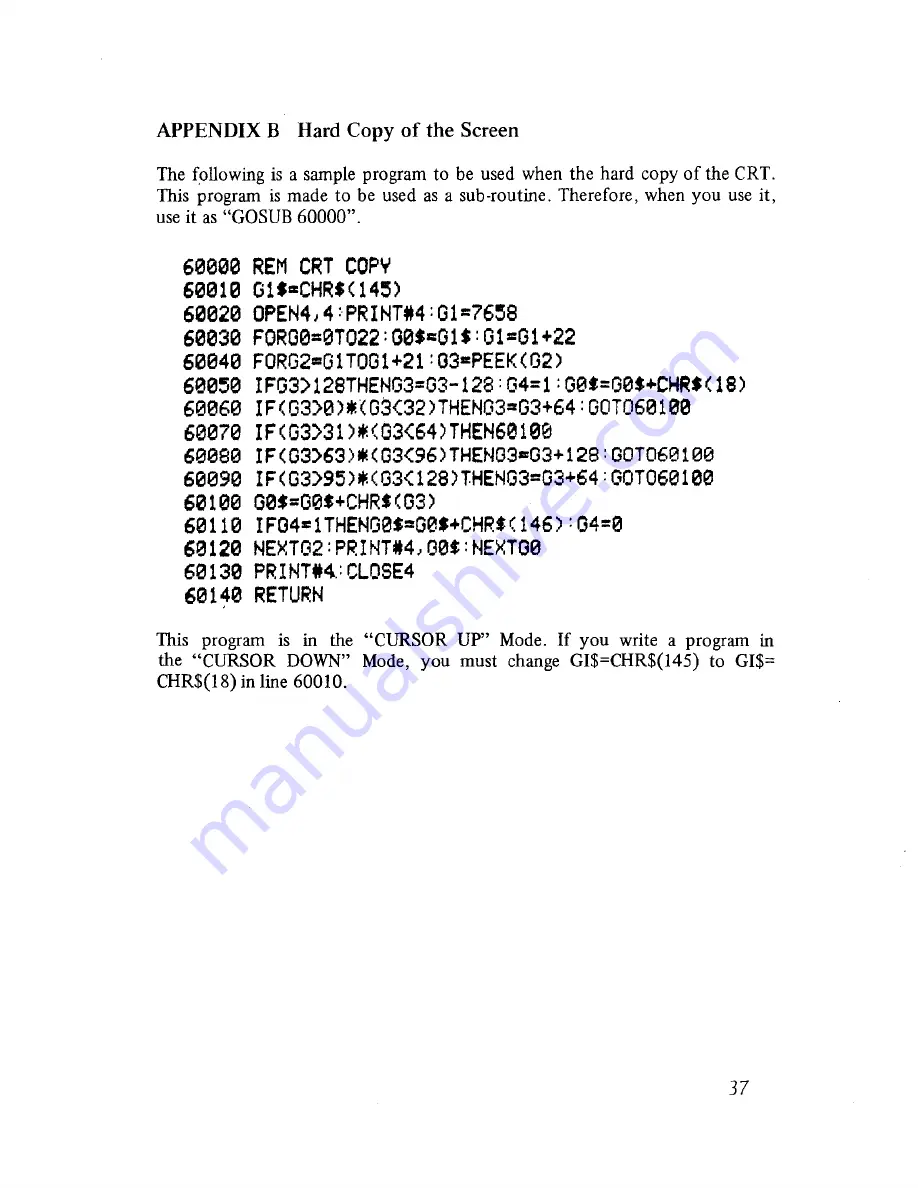 Commodore VIC-1515 User Manual Download Page 36