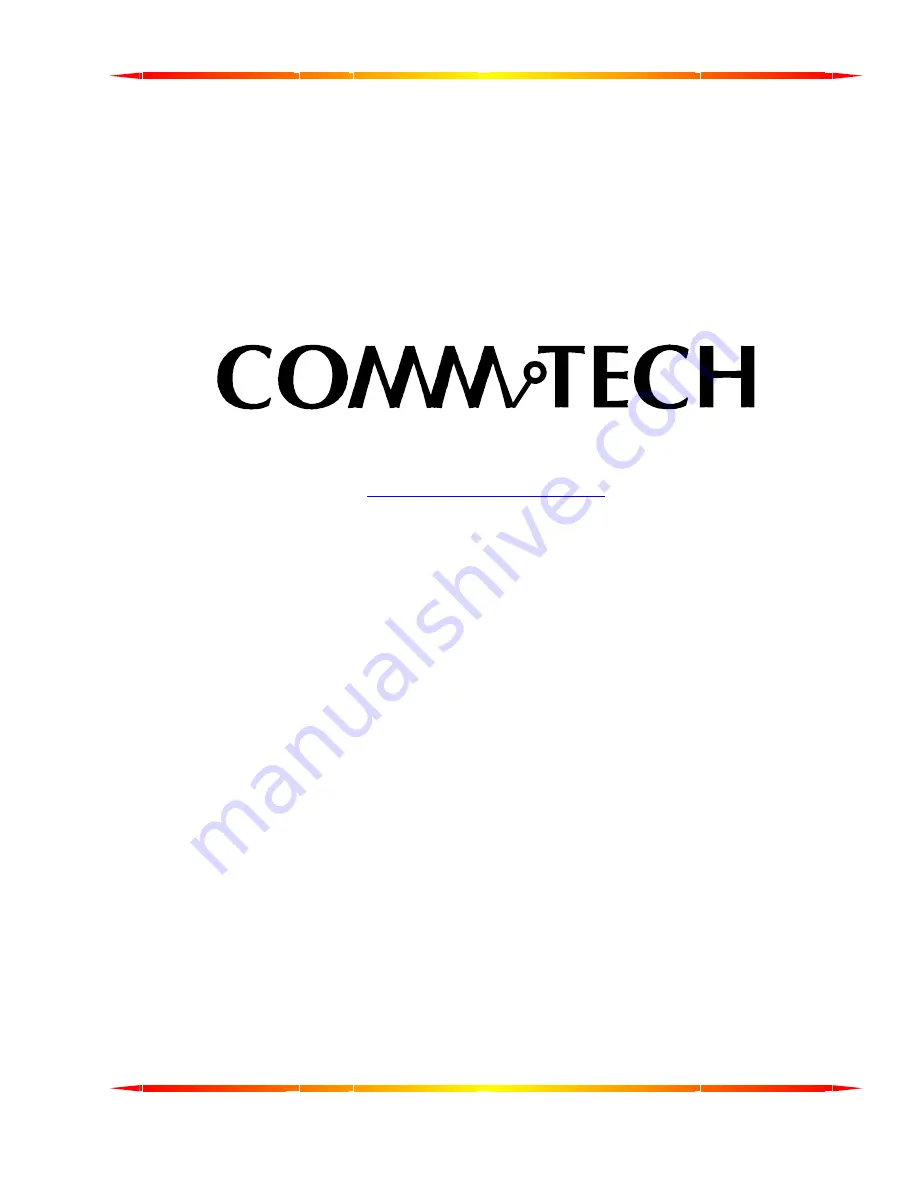 CommTech FASTCOM: 232/4-PCI Reference Manual Download Page 3