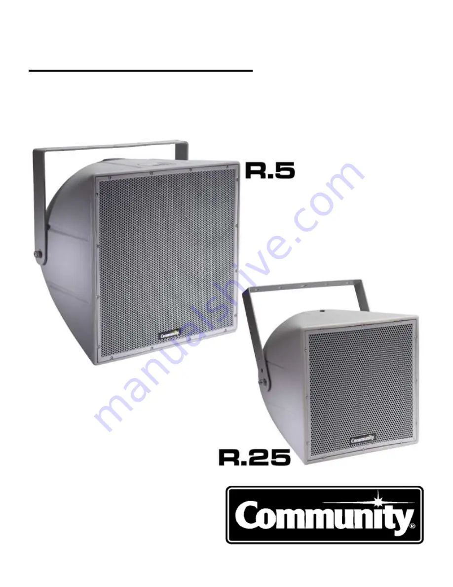 Community R.25 Installation & Operation Manual Download Page 1