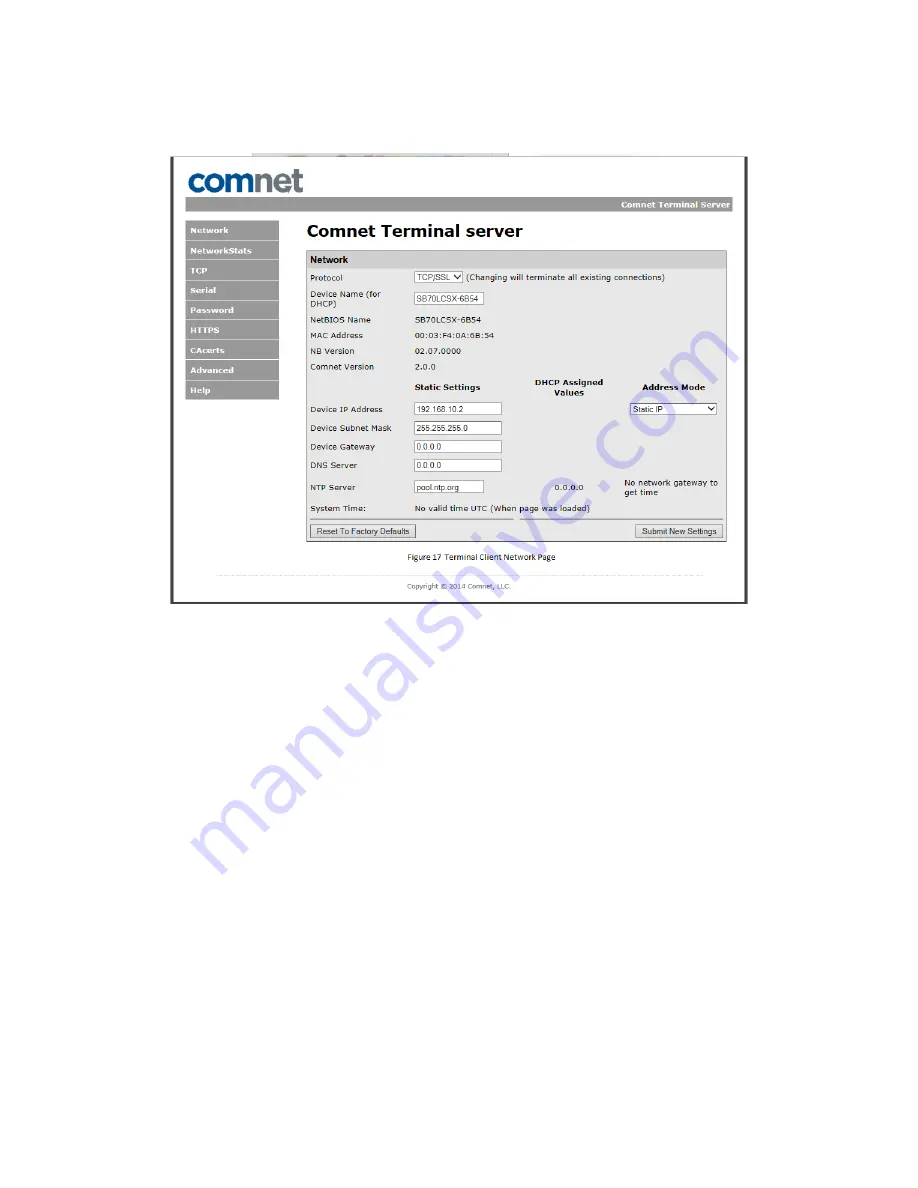 Comnet CNFE3DOE2/M Installation And Operation Manual Download Page 20