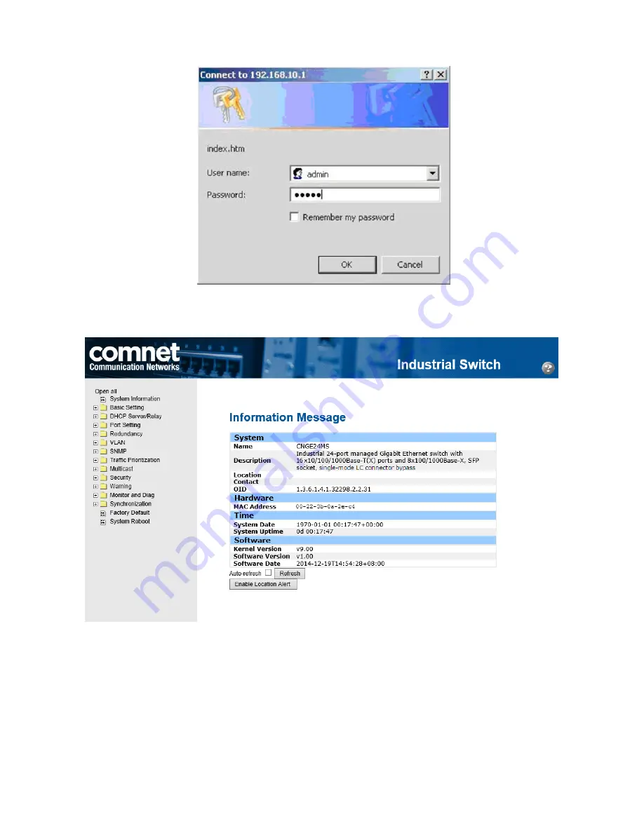 Comnet CNGE20MS Installation And Operation Manual Download Page 17