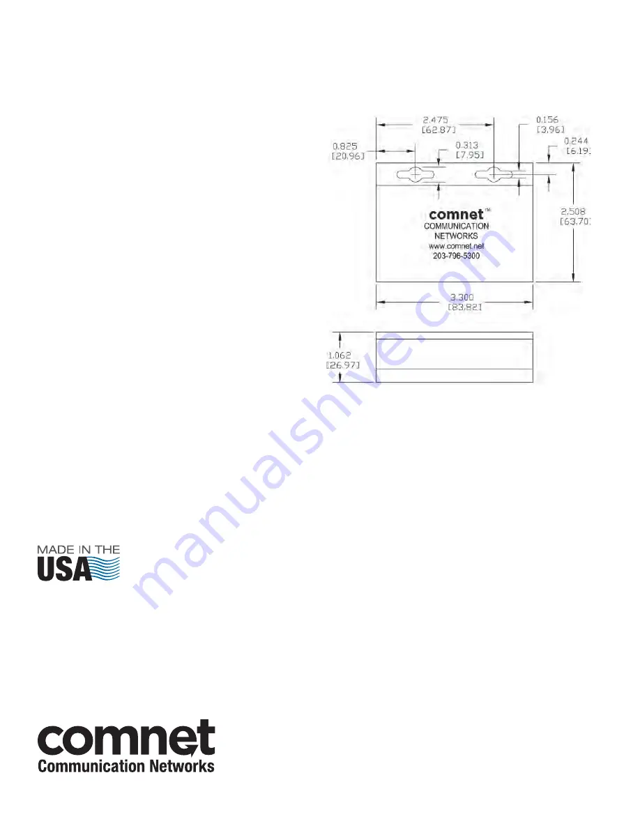 Comnet FVT11MAC Installation And Operation Manual Download Page 3