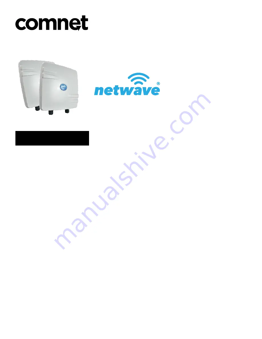 Comnet NWK7 Quick Start Manual Download Page 1