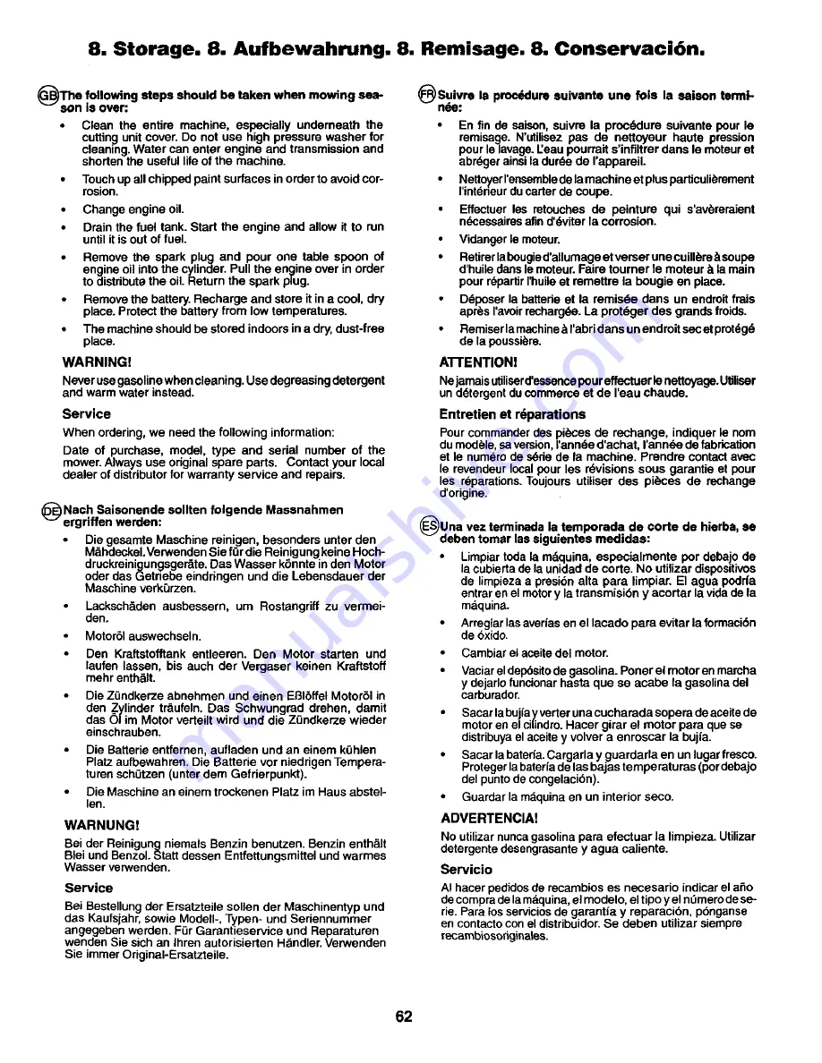 COMPANION COMPANION 278010 Instruction Manual Download Page 62