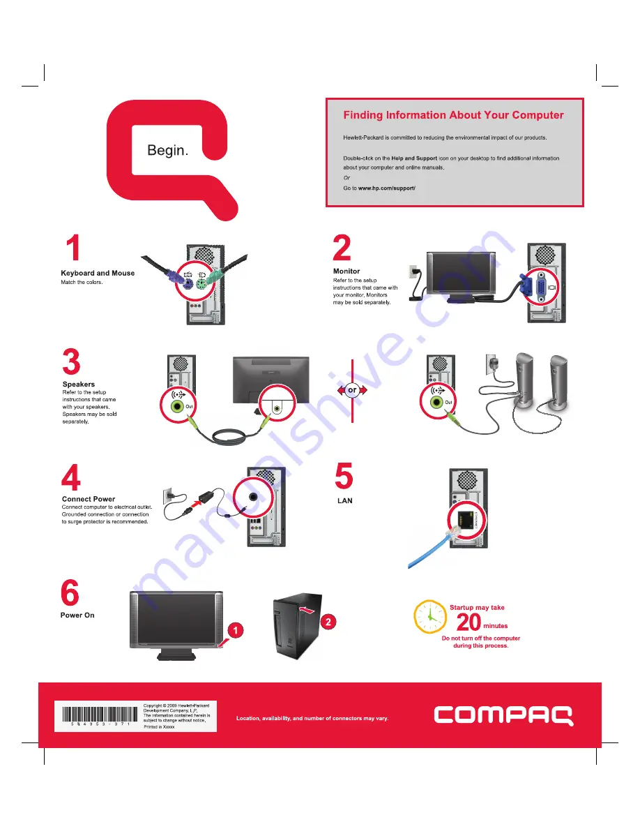 Compaq CQ2009F Скачать руководство пользователя страница 1