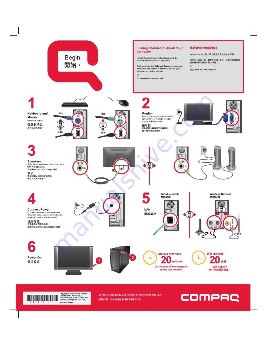 Compaq CQ2100 - Desktop PC Скачать руководство пользователя страница 1