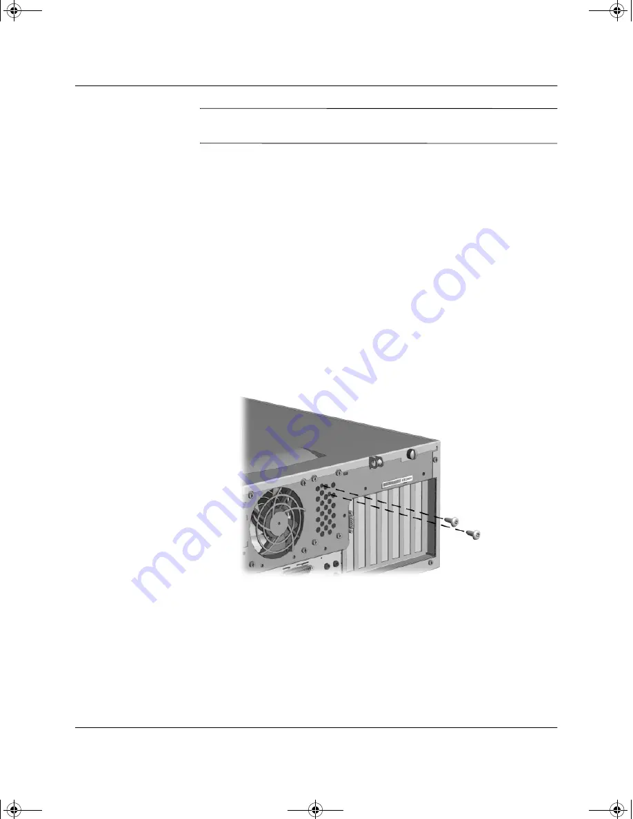 Compaq Evo w4000 CMT Hardware Reference Manual Download Page 21