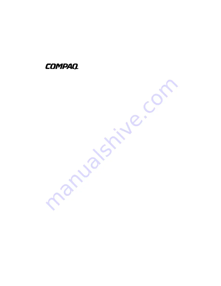 Compaq Presario 3200 Series Reference Manual Download Page 1