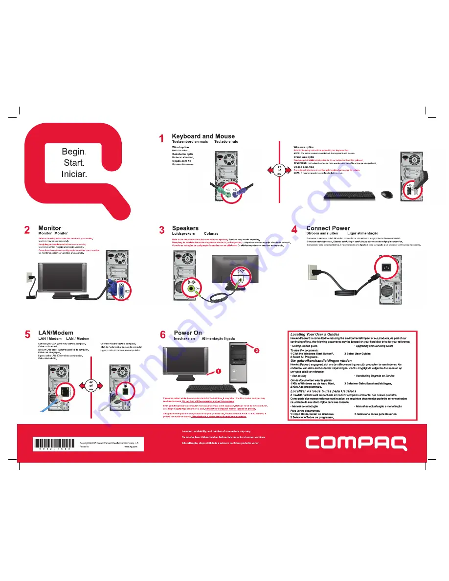 Compaq Presario SG3000 - Desktop PC Скачать руководство пользователя страница 1