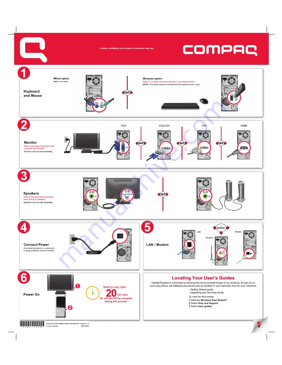 Compaq Presario SR5800 - Desktop PC Скачать руководство пользователя страница 1