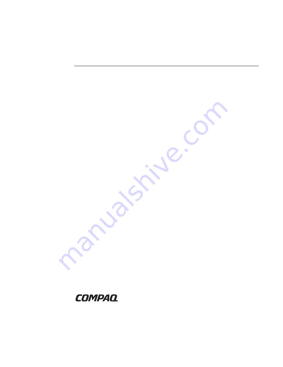 Compaq StorageWorks b2000 - NAS Maintenance And Service Manual Download Page 1