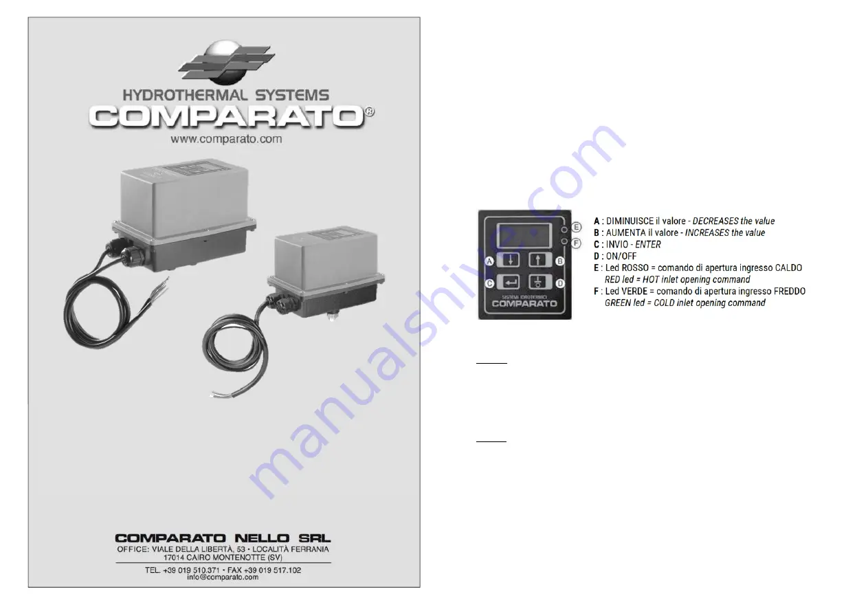 Comparato COMPACT CRONO Скачать руководство пользователя страница 1