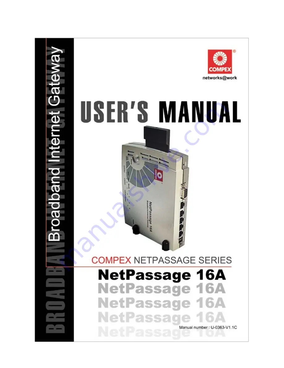 Compex NetPassage 16A User Manual Download Page 1