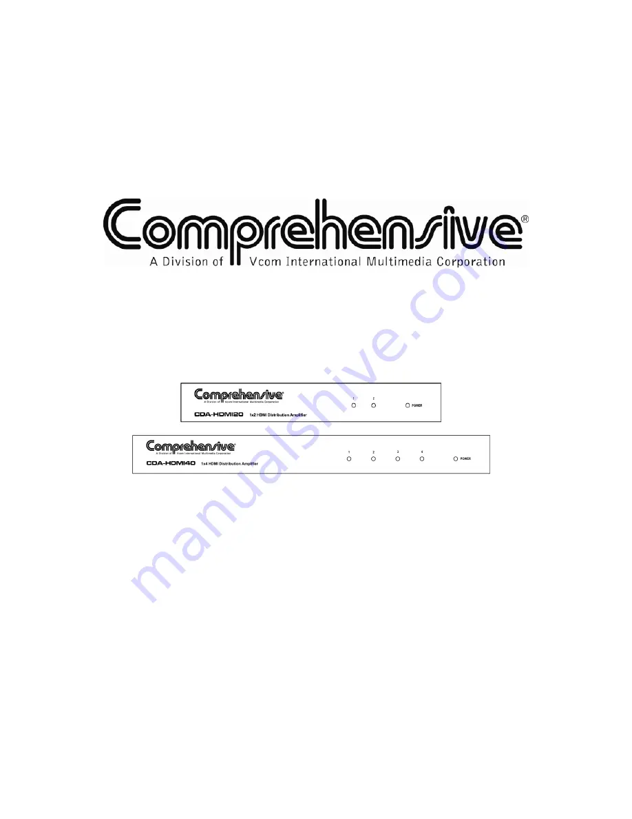 Comprehensive CDA-HDMI20 Instruction Manual Download Page 1