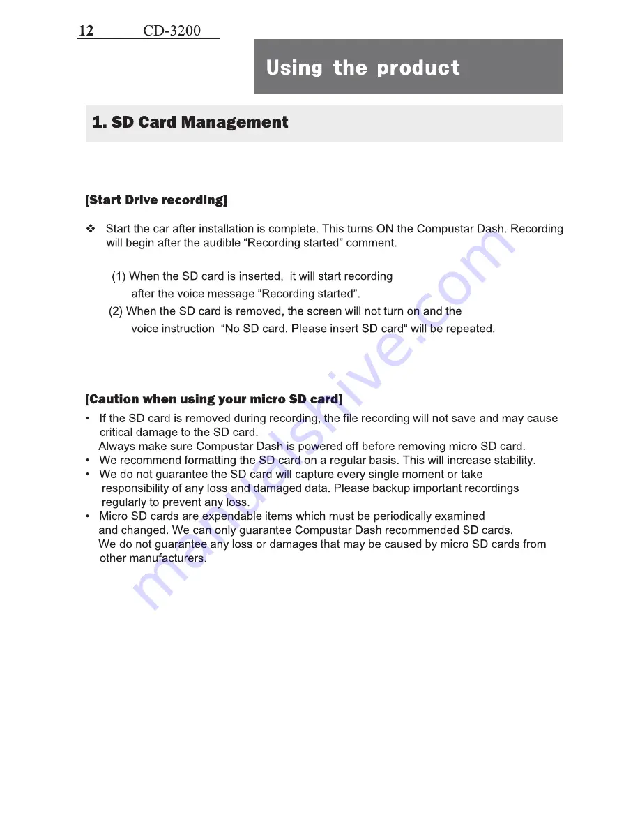 CompuSTAR CD-3200 User Manual Download Page 14