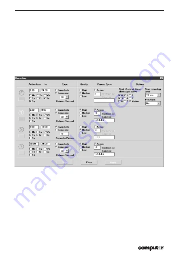 computar acom6 Installation And Operation Manual Download Page 46