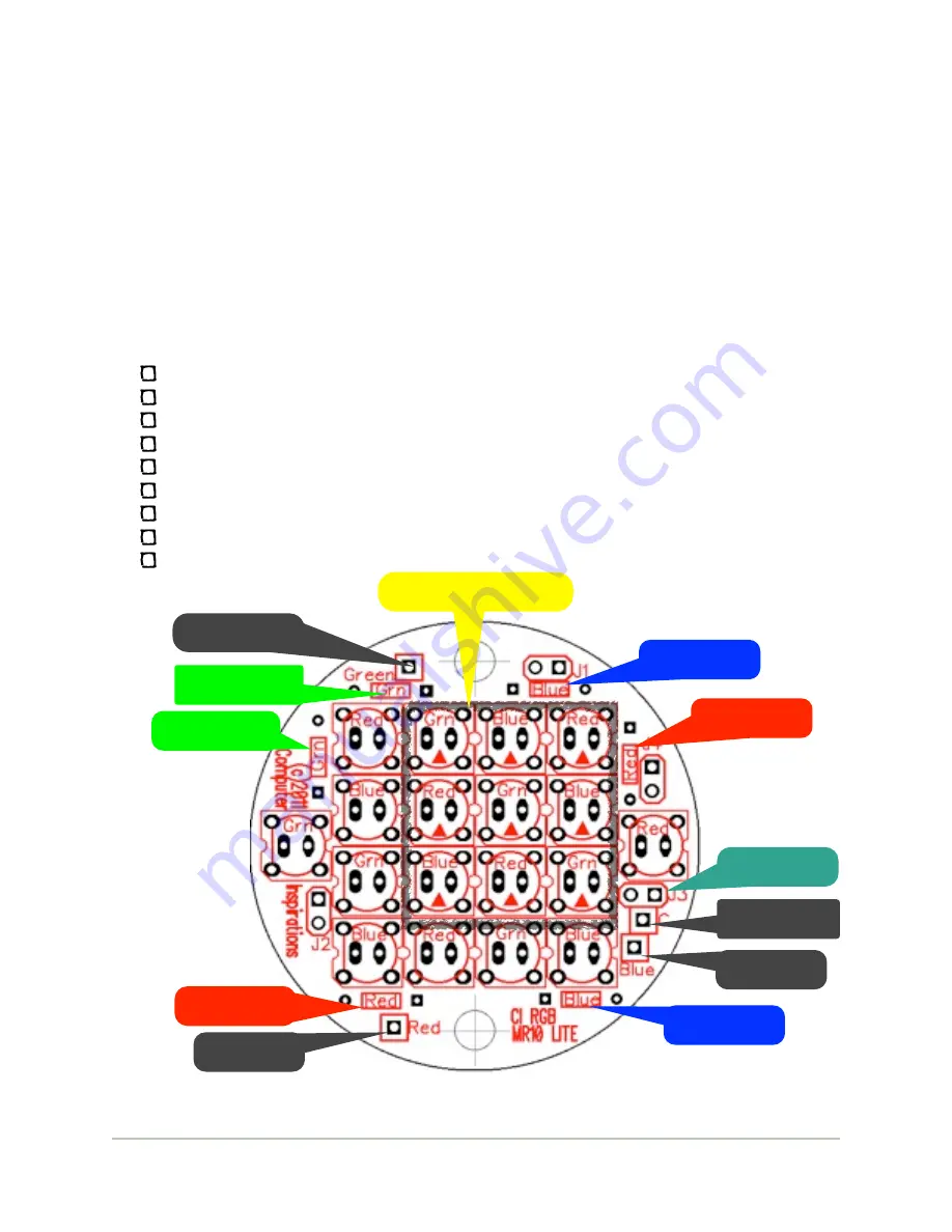 COMPUTER inspirations RGB MR-16 LED PCB Assembly Instructions & Technical Manual Download Page 3