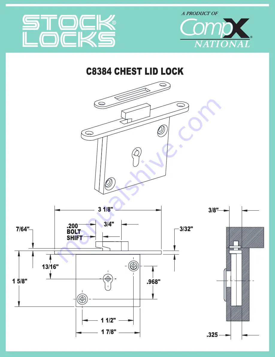 COMPX C8384 Dimensional Drawing Download Page 1