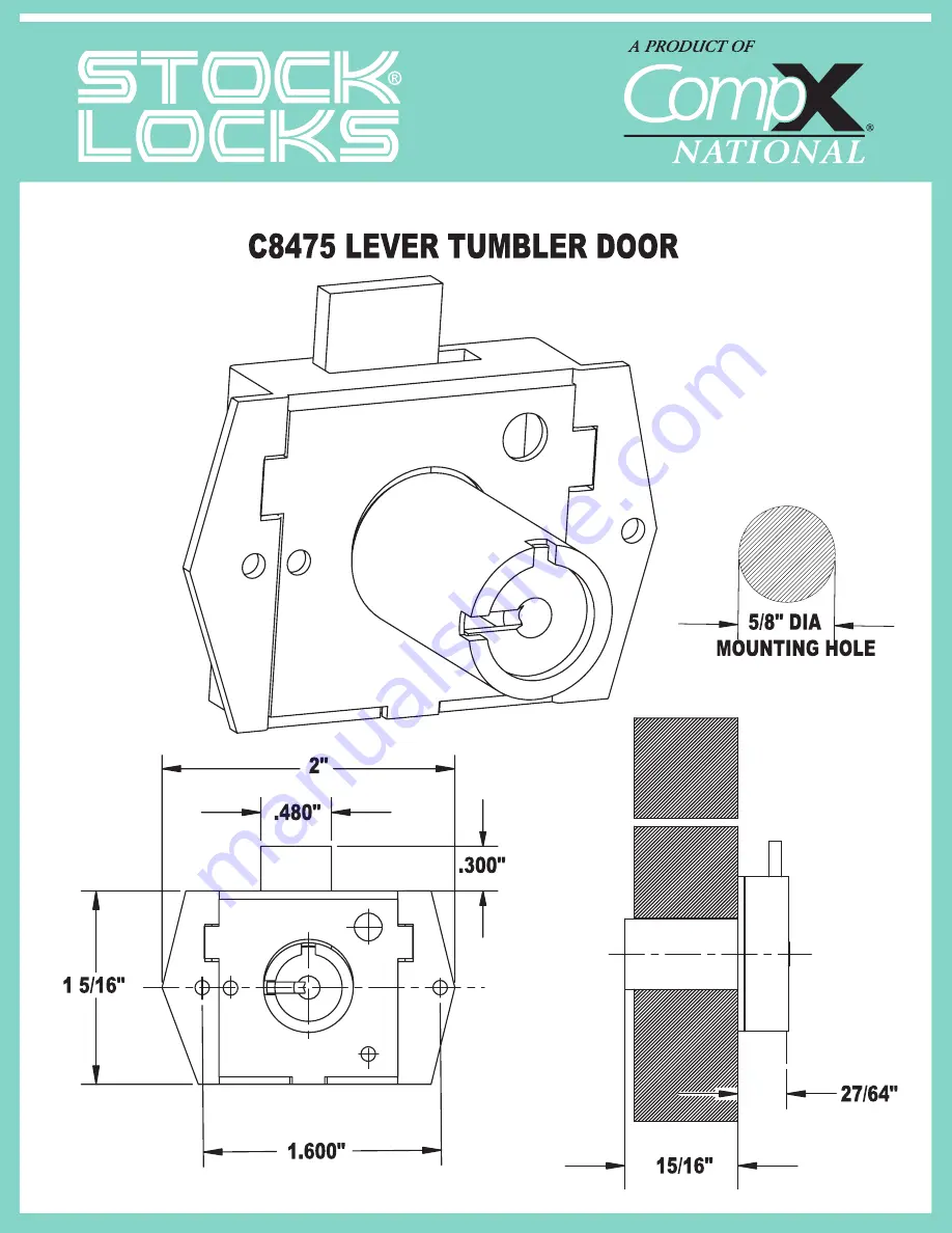 COMPX C8475 Dimensional Drawing Download Page 1