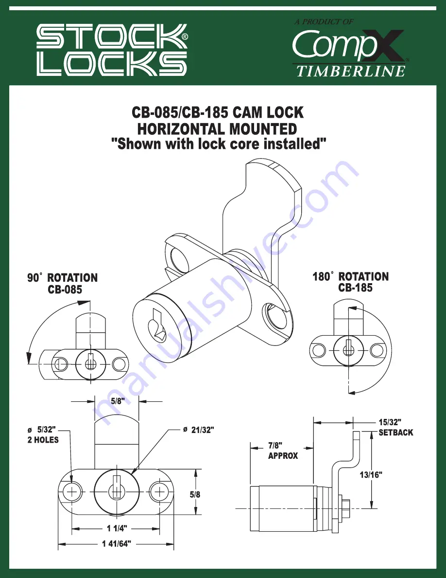 COMPX CB085-185 Instruction Sheet Download Page 1