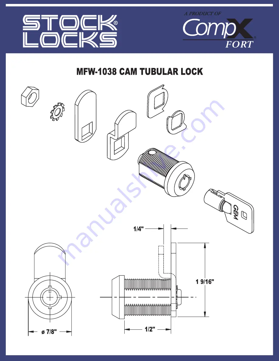 COMPX FORT MFW-1038 Instruction Sheet Download Page 1