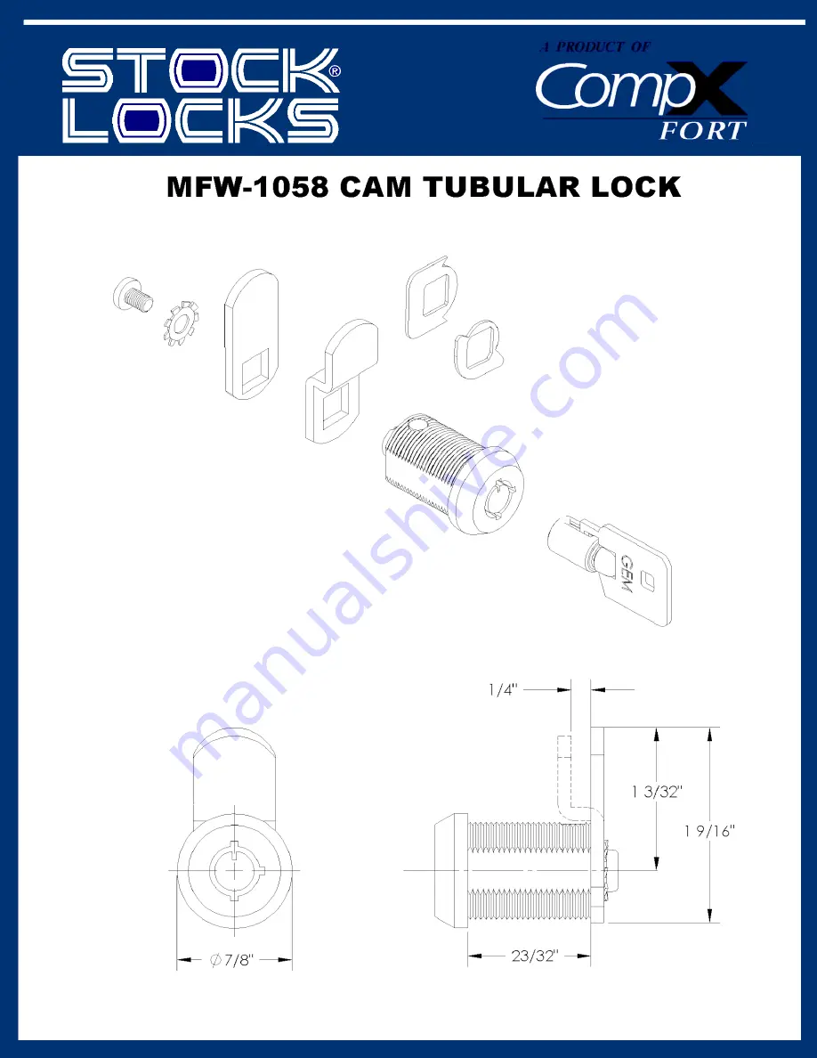 COMPX MFW-1058 Dimensional Drawing Download Page 1