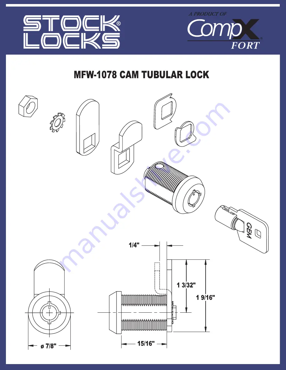 COMPX MFW-1078 Dimensional Drawing Download Page 1