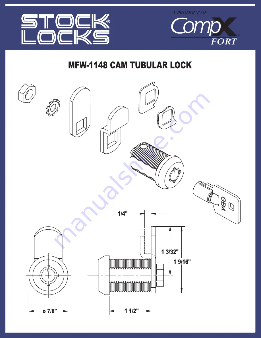 COMPX MFW-1148 Dimensional Drawing Download Page 1