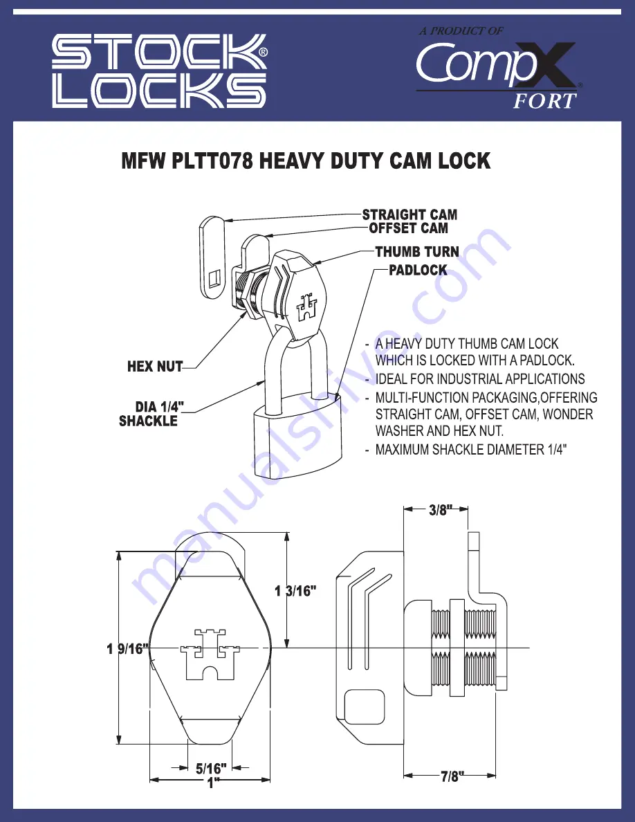 COMPX MFWPLTT078 Dimensional Drawing Download Page 1