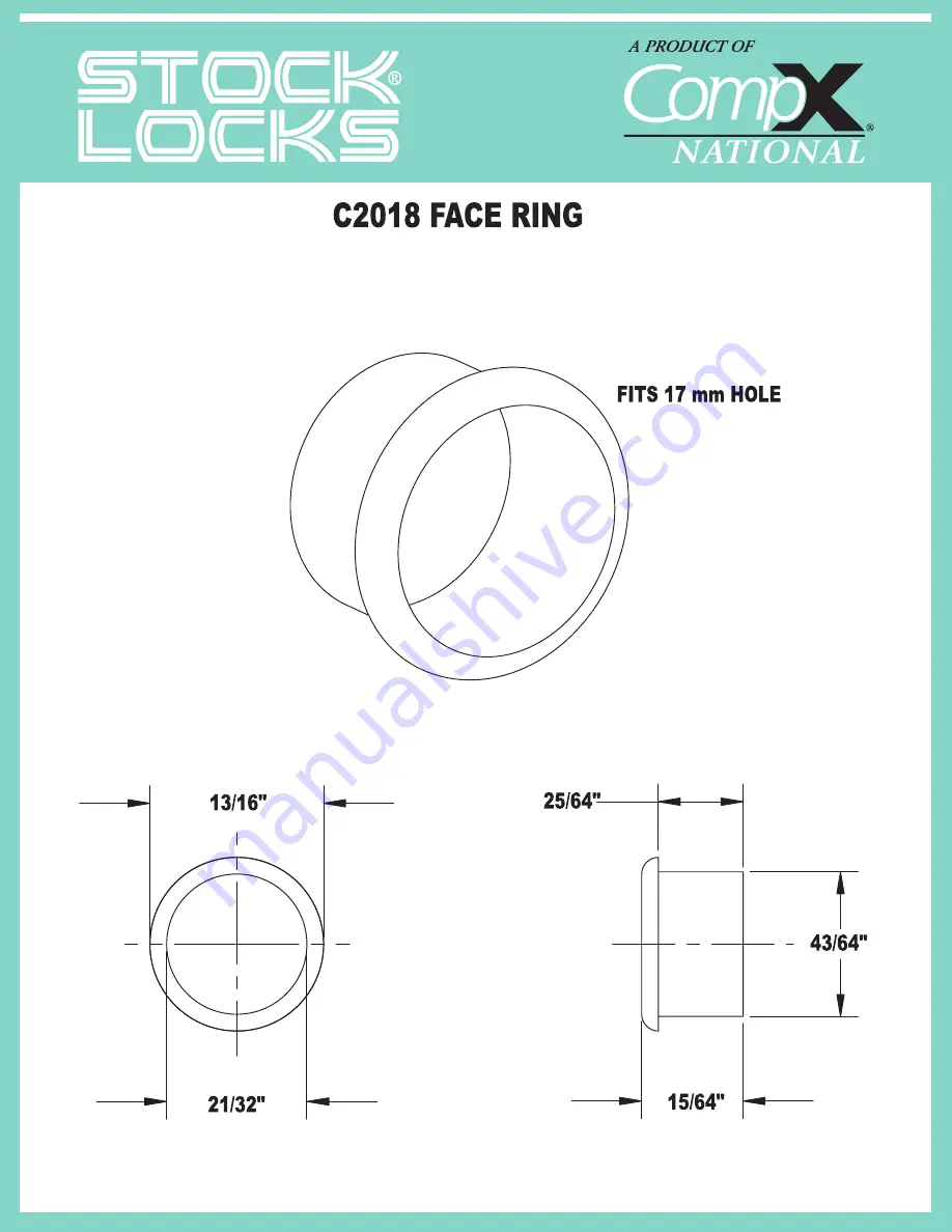 COMPX Stock Locks C2018 Dimensional Drawing Download Page 1