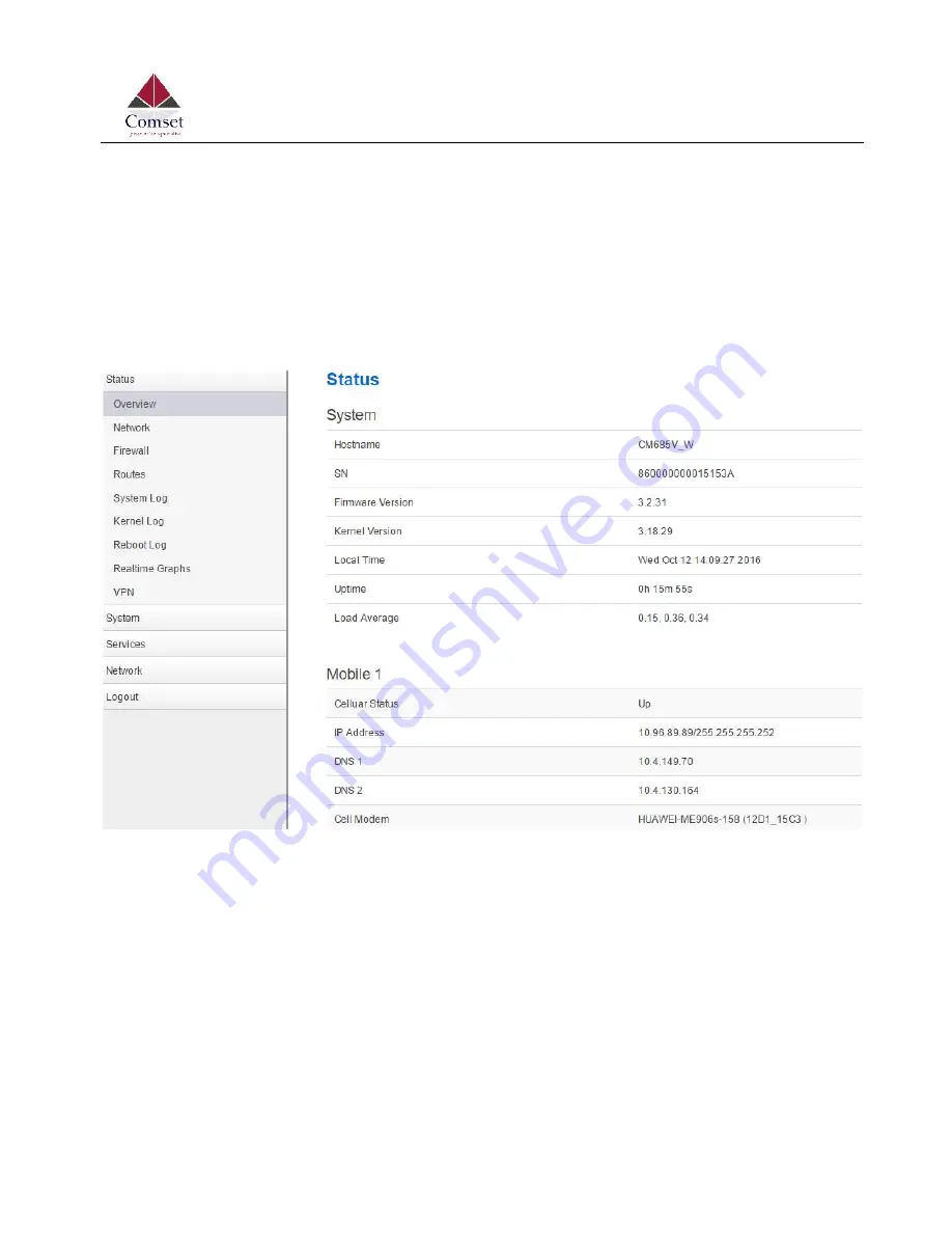 Comset CM685V-1 User Manual Download Page 17