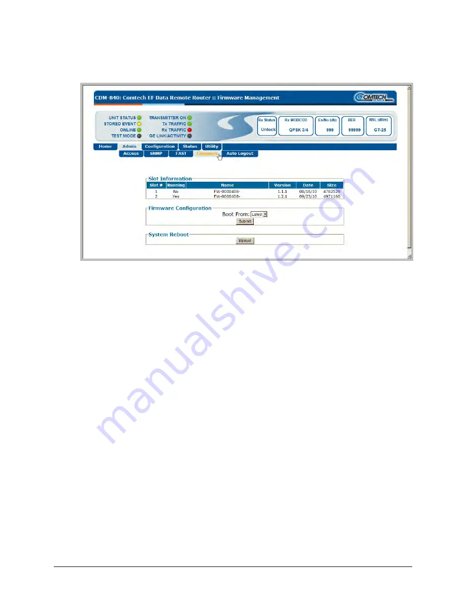 Comtech EF Data CDM-840 Installation And Operation Manual Download Page 57