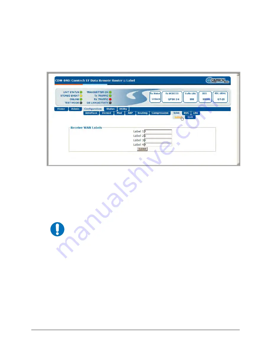 Comtech EF Data CDM-840 Скачать руководство пользователя страница 68