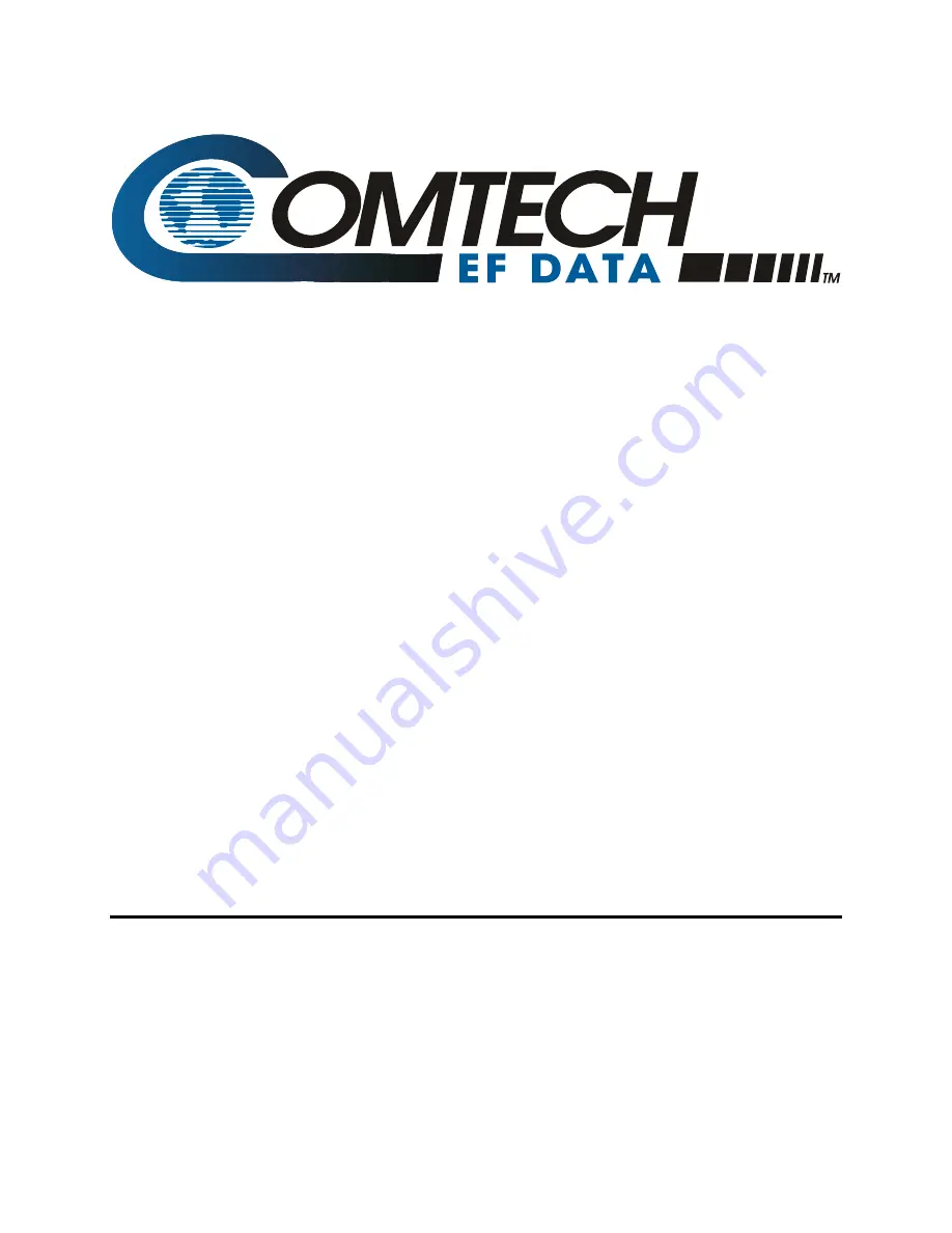 Comtech EF Data CIM-550 Installation And Operation Manual Download Page 1