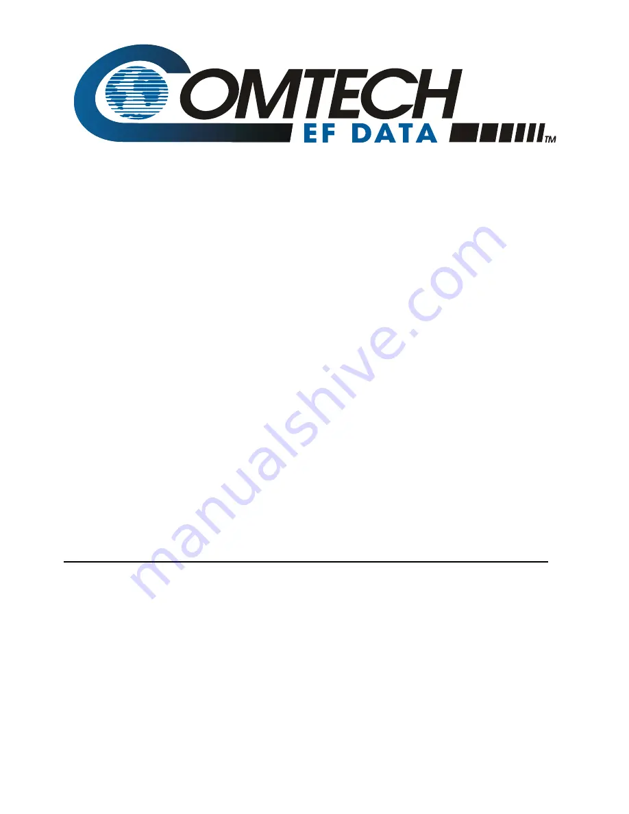 Comtech EF Data KPA series Installation And Operation Manual Download Page 1