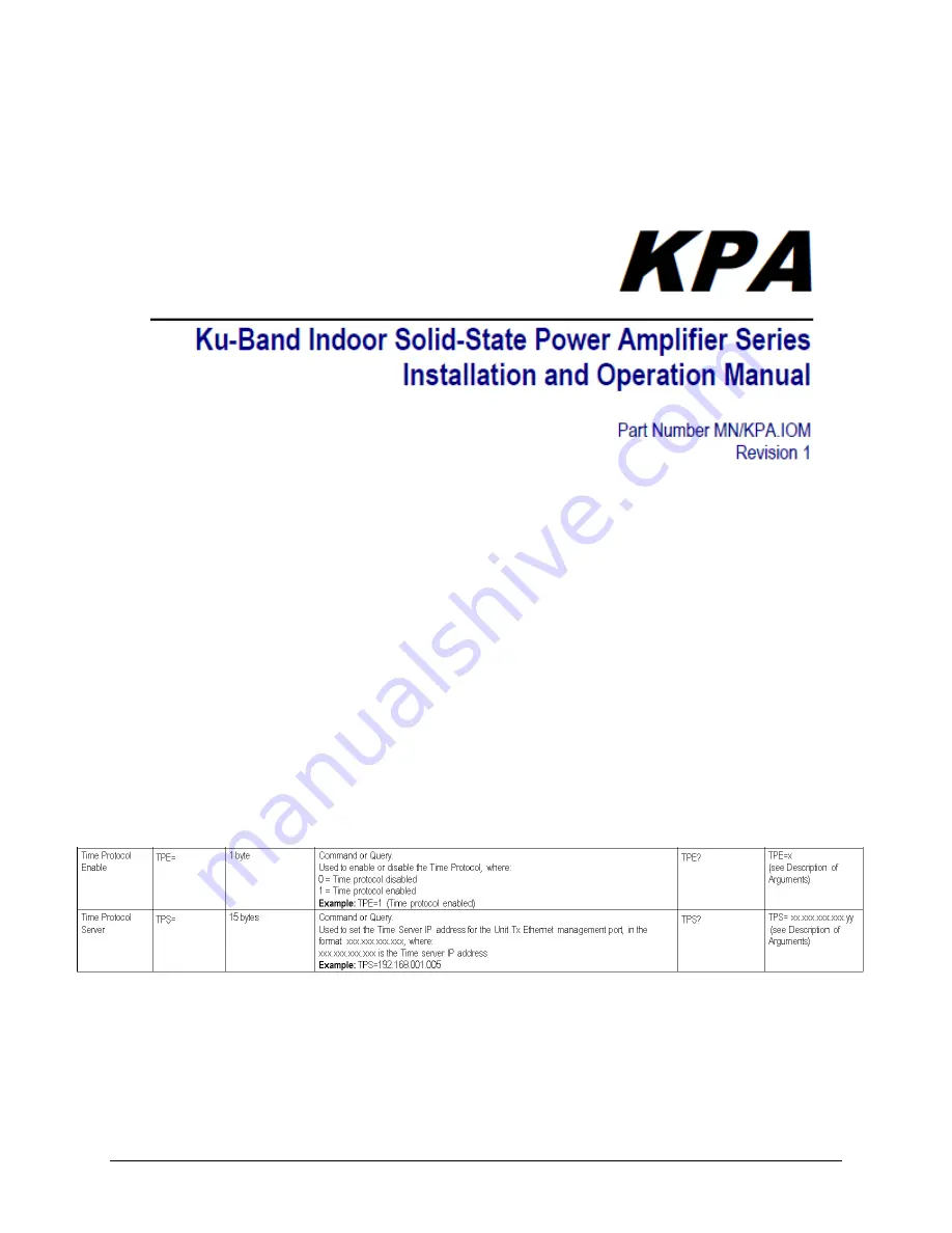 Comtech EF Data KPA series Installation And Operation Manual Download Page 3