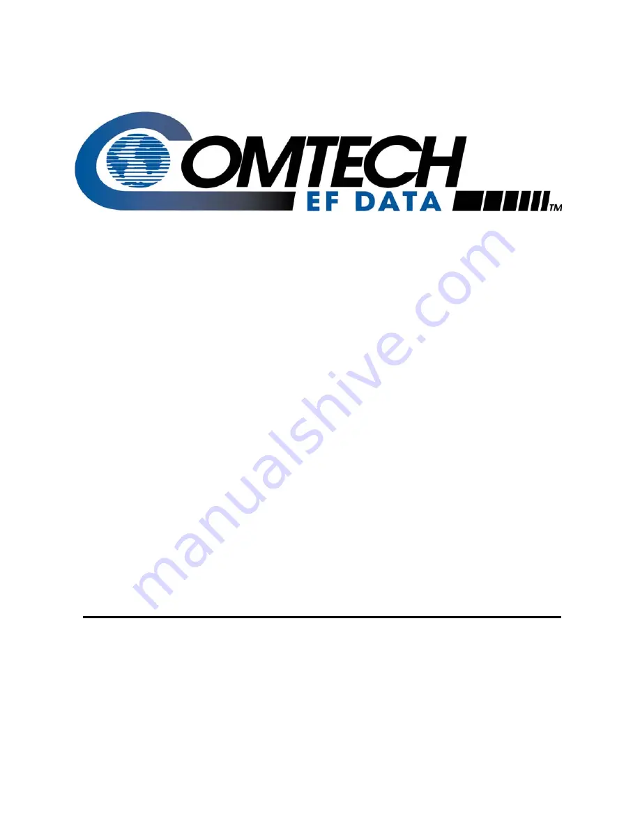 Comtech EF Data KST-2000L Installation And Operation Manual Download Page 1