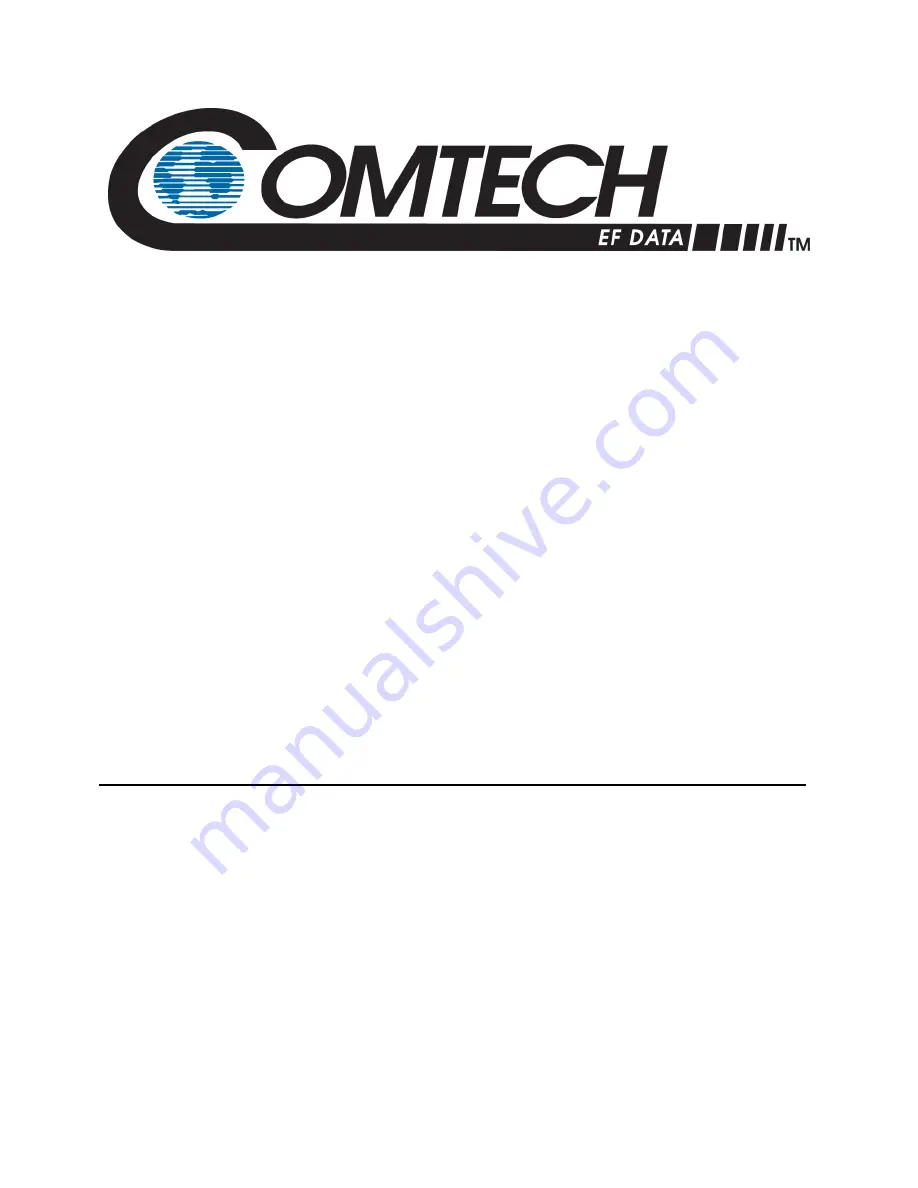 Comtech EF Data PCB-4000A Скачать руководство пользователя страница 1