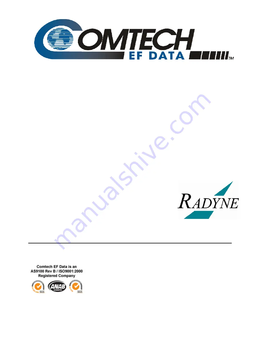 Comtech EF Data Radyne RCS11 Installation And Operation Manual Download Page 7