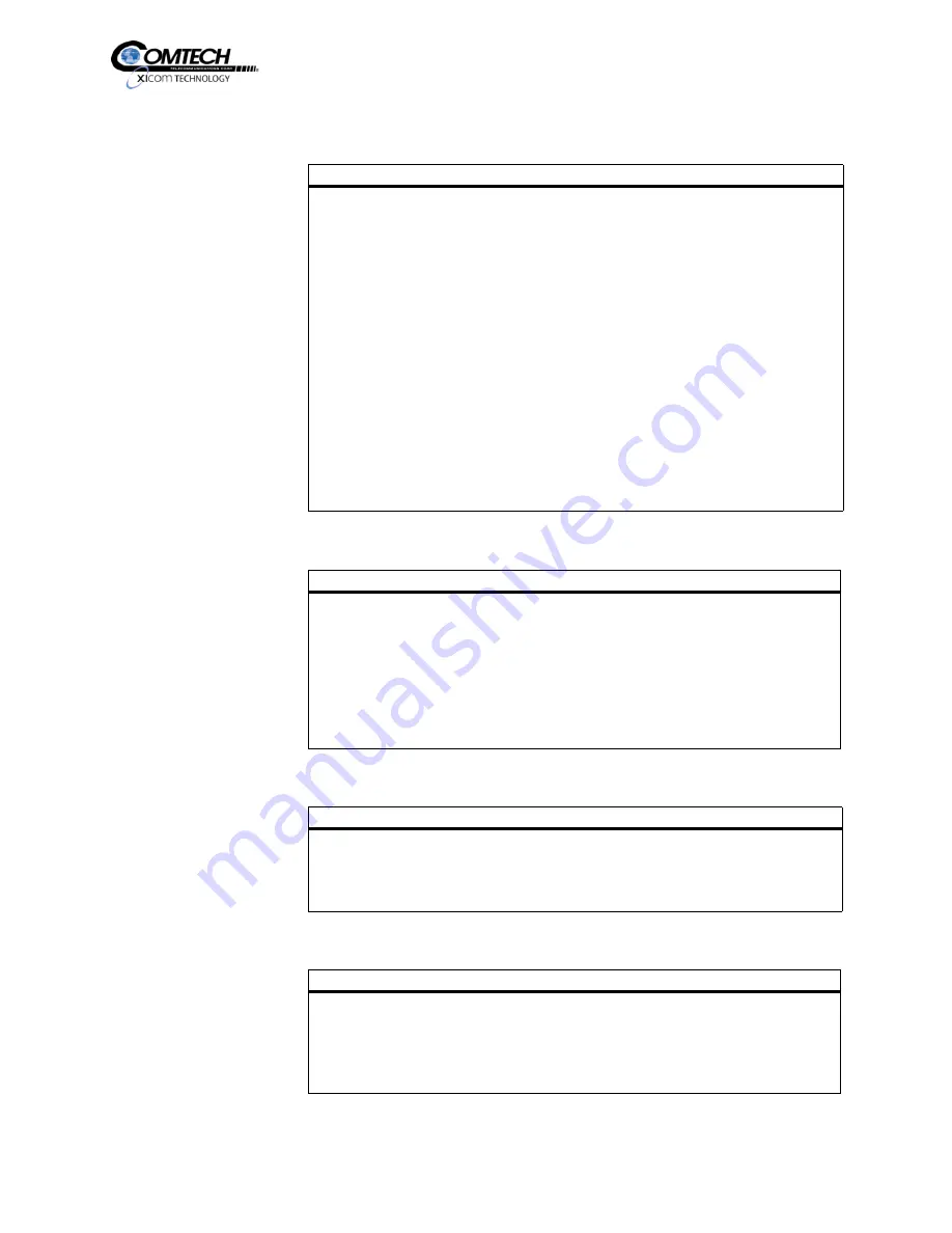 Comtech Xicom Technology XTD-1250KL Operation And Installation Manual Download Page 100