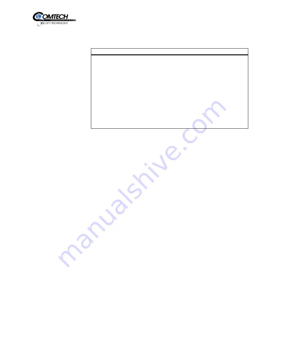 Comtech Xicom Technology XTD-1250KL Operation And Installation Manual Download Page 113